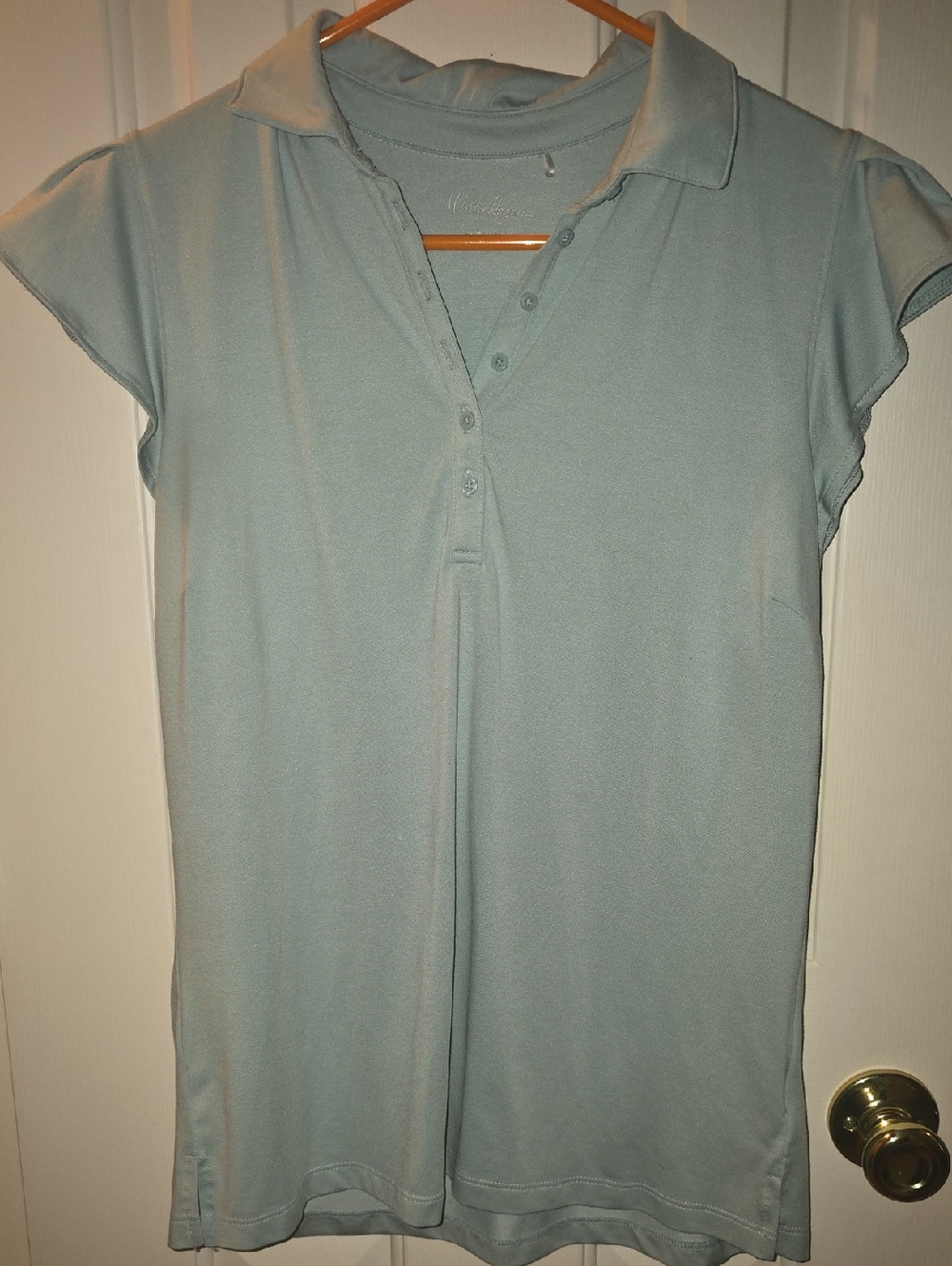 Walter Hagen Light Blue Button-Front Polo Shirt